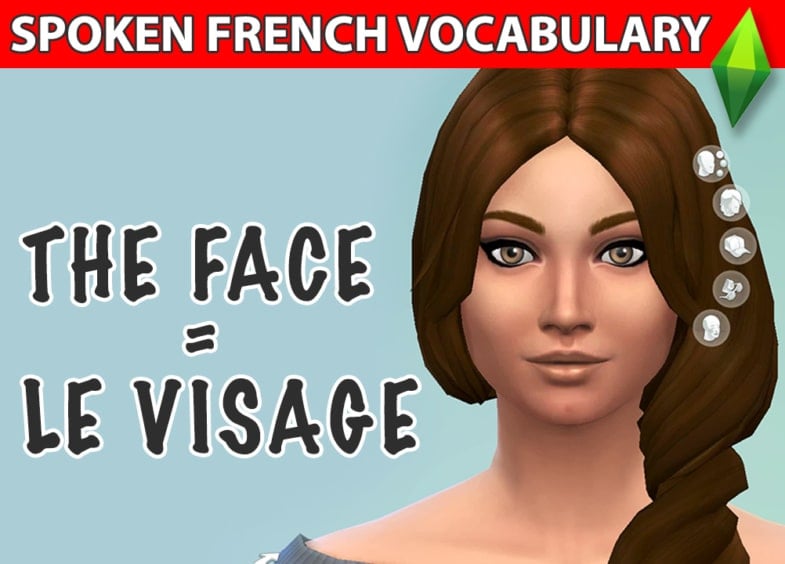 french face vocabulary learn french with the sims video
