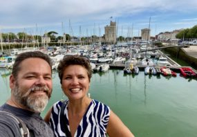 Olivier and Camille La Rochelle harbor